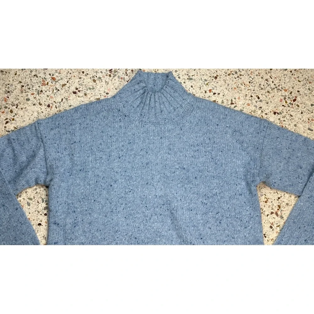 J.Crew Men's Blue High Neck Long Sleeve‎ Blue Sweater Size Small